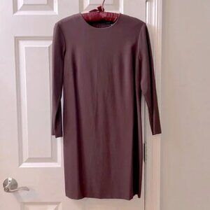 Theory Long Sleeve Burgundy Shift Dress Size 2